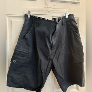 Iron Man Black Cargo Shorts with Durable Cotton Blend